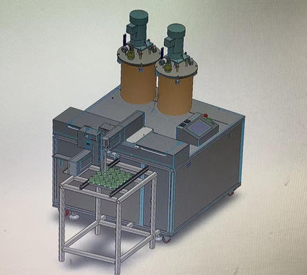3 eixos 2K AB cola dois componentes distribuidor de misturador epóxi para retransmissão e indução de potes e encapsulamento