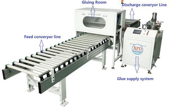 Máquina de colagem de colagem de painéis de sanduíche para colagem de painéis de favo de mel