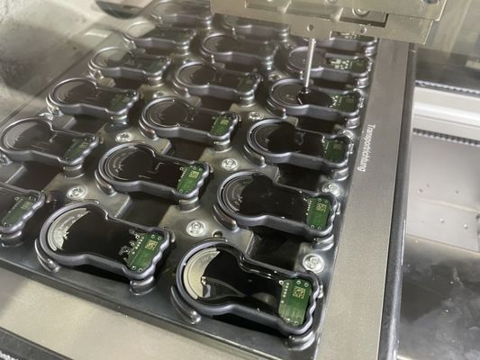 Máquina de colocação de potes de condensador com distribuidor de epoxi de resina PU de 2 componentes